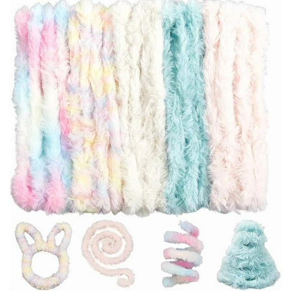 1set 10pcs 5 colors Plush Sticks Chenille Stems Pipe Cleaners Craft Material Mixed color 1000x30mm 2pcs/color