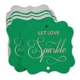 thumbnail image 3 of Inkdotpot Real Rose Gold Foil Let Love Sparkle Wedding Tags Favor Bracket Shape Hang Pack Of 100 Paper Tags, 3 of 7