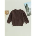 thumbnail image 4 of GXFC Little Girls Boys Fall Sweaters Clothes 6M 1T 2T 3T 4T 5T Kids Long Sleeve Solid Knit Pullovers Tops Autumn Warm Sweaters Clothing for Children Boys Girls, 4 of 8