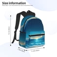 thumbnail image 3 of Daiia Night Sky Beach Scene School Backpack for Men Women, Unisex Large Waterproof Bookbag Schoolbag Casual Daypack for High School/College/Teens/Travel/Work Black, 3 of 8