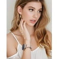 thumbnail image 3 of Wearlizer Leather Band Compatible with Samsung Galaxy Watch 9/8 40mm 44mm & Watch 8 Classic 46mm, Slim Dressy Leather Strap for Women with C-Shape Metal Buckle, No Gap One-Click Band, 3 of 6