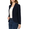 thumbnail image 4 of MODA NOVA Juniors Work Lapel Collar Stretchy Jacket Suit Blazer, 4 of 6