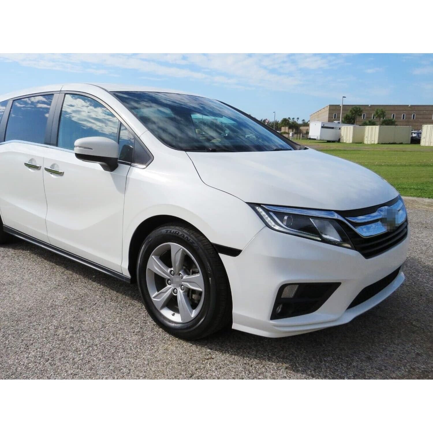 JDM Black-Out Smoked Lens Front Bumper Side Marker Lamps Housings For 2018-up Honda Odyssey, Replace OEM Amber Sidemarker Lamps