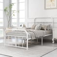 thumbnail image 3 of AUFANK Classic Metal Platform Bed Frame, Twin, White, 3 of 6