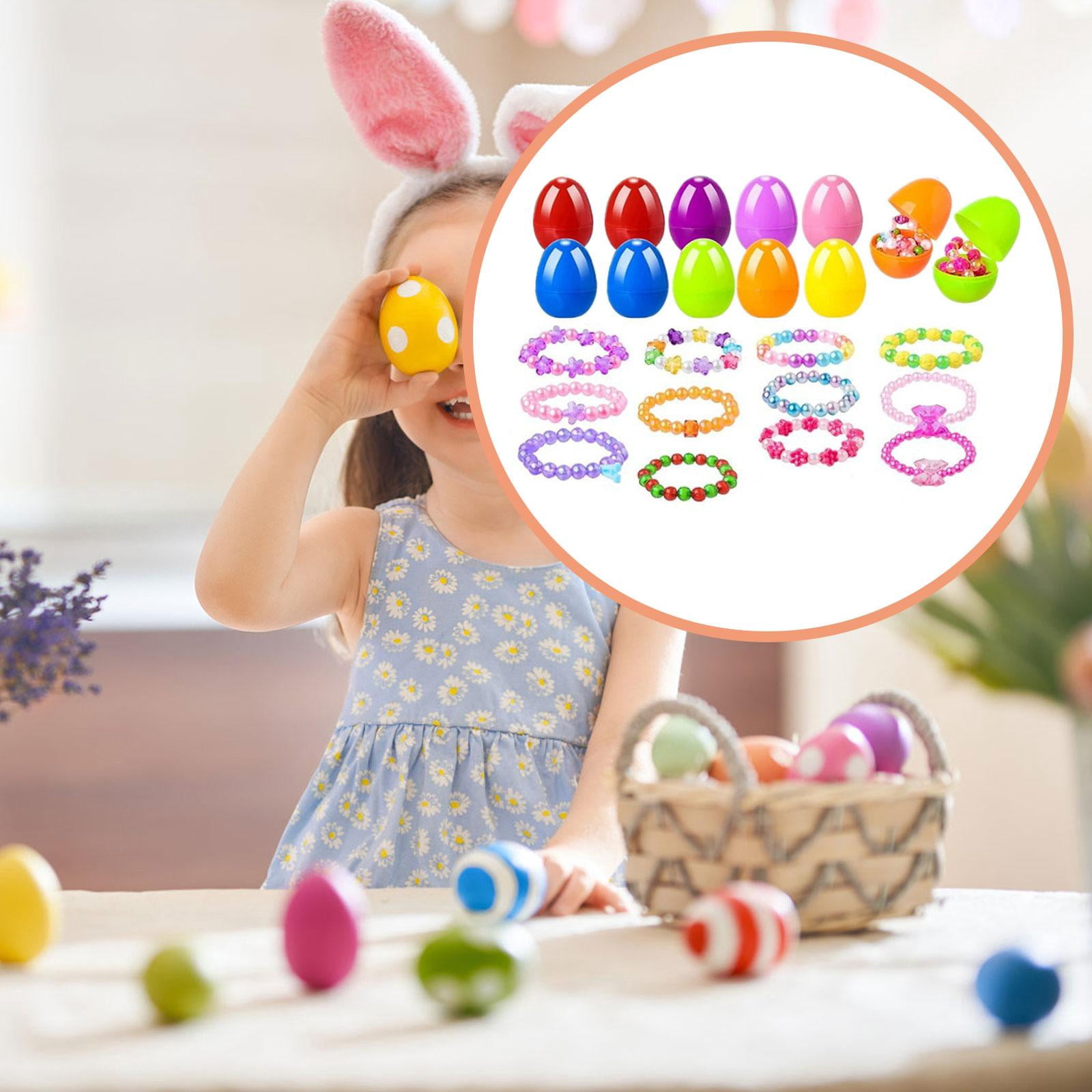 FVDPWYE Easter Basket Stuffers Decor Prefilled Easter Eggs for Party Favors Children 12 Bracelets