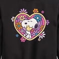 thumbnail image 3 of Peanuts - Hug Heart Flower - Toddler And Youth Crewneck Fleece Sweatshirt, 3 of 6