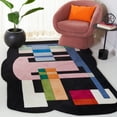 thumbnail image 2 of SAFAVIEH Fifth Avenue Delia Abstract Area Rug, Black/Pink, 6' x 9', 2 of 8
