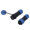 thumbnail image 2 of Aviation Female Male Connector, Aviation Plug Socket 2Pin IP68 Protection 2 Sets 380V 5A High Temp Resistance Copper Contact  For Electronic Equipment, 2 of 8