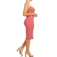 thumbnail image 3 of Women's Solid Basic Strapless Bodycon Plus Size Thick Mid-Length Dress/, 3 of 5