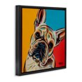 thumbnail image 2 of Stupell Industries Traditional French Bulldog Pop Portrait Black Floating Frame Canvas Art, 18 x 18, by Carolee Vitaletti, 2 of 7