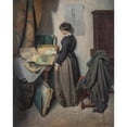 thumbnail image 2 of Niklas Robert Leffler 12x14 Gold Ornate Wood Frame and Double Matted Museum Art Print Titled - The Artist´S Study Portfolio, 2 of 4