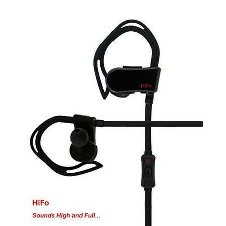 hifo bluetooth earphone - heartbeat sports 100 with sports app, heart rate monitor, pedometer, map/gps tracking, noise cancelation, battery status (Best Beat Machine App)