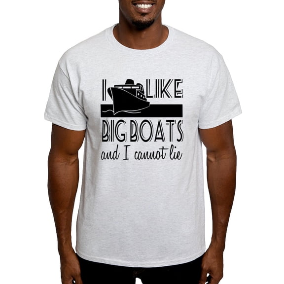 CafePress - I Like Big Boats Light T Shirt - Men's Classic Graphic T-Shirt