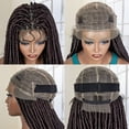 thumbnail image 4 of Braided Wigs Synthetic Lace Wigs Full Lace Wig For Women Braid 36 Inches Braiding Hair Lace Frontal Knotless Box Braids Wigs (1B/BUG Color), 4 of 7