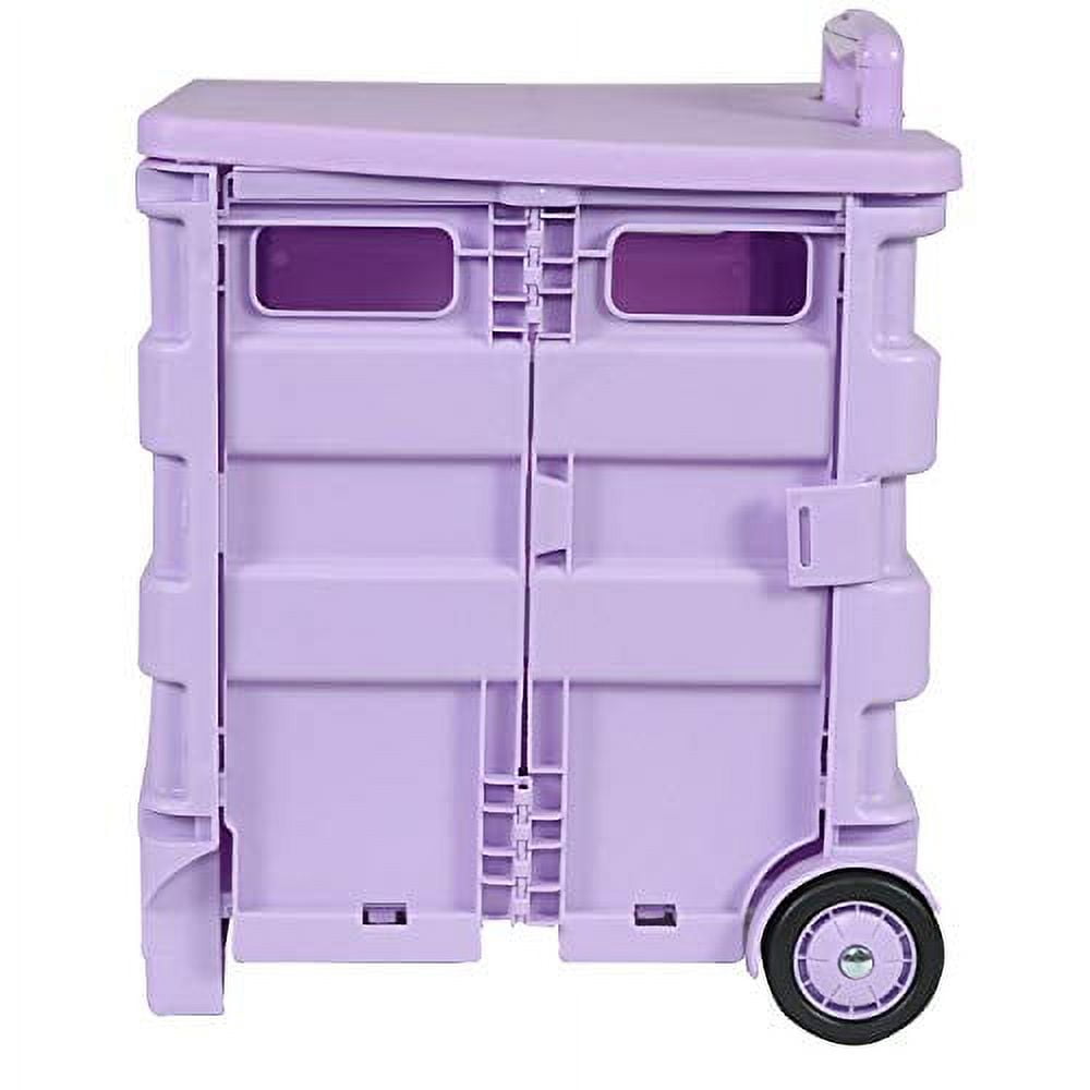 Everything Mary Collapsible Storage Cart for Crafts & Supplies, Purple