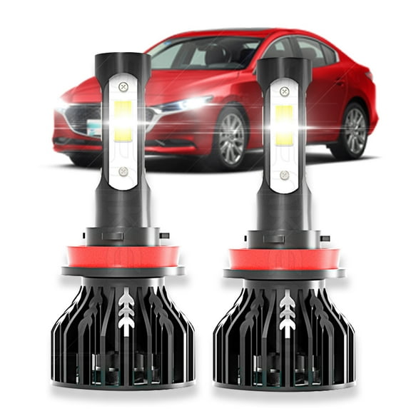 BMZONCC For Mazda 3 2010-2018 H11 LED Headlight Super Bright Bulbs Kit 6000K White 12000LM HIGH/LOW BEAM