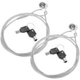 2 Sets Laptop Locking Cable Keyed Cable Lock Security Hardware Cable