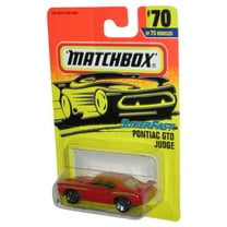 Matchbox Superfast (1996) Red Pontiac GTO Judge Toy Car #70/75