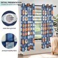 thumbnail image 3 of Yayeee Window Curtains Light Filtering 63"x42" Grommet Panel Pair Home Living Room Decor, Modern Color Circle, 3 of 7