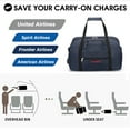 thumbnail image 6 of 17" Personal Item Underseat Duffel Bag W Pillow for United Airlines (Navy), 6 of 6