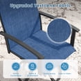 thumbnail image 4 of Vicllax Patio Swivel Chairs Set of 4, Outdoor Dining Chairs with Weather-Resistant Textilene Fabric & Metal Frame，Blue, 4 of 8