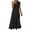 Black, variant on Summer Fashion Plus Size Spring Dresses for Women 2026 Cotton And Linen Solid Color Causal Turndown Collar Sleeveless Button