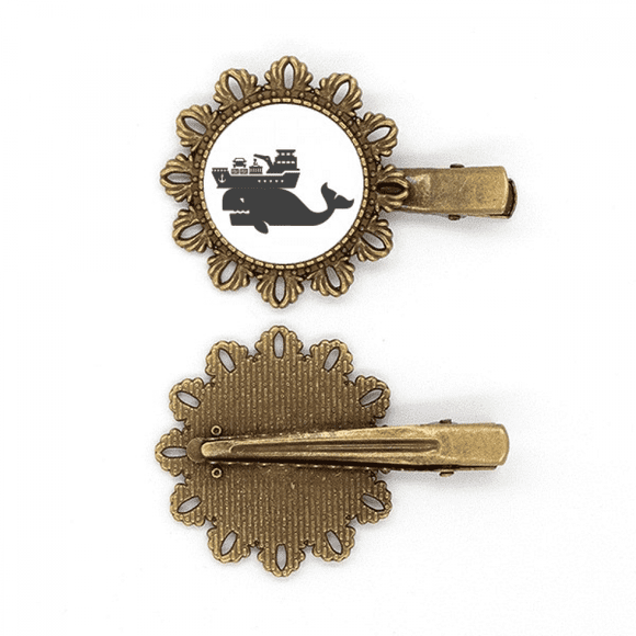 Whale Ship Goods Art Deco Fashion Vintage Metal Flower Hairpin Hair Piece Headdress