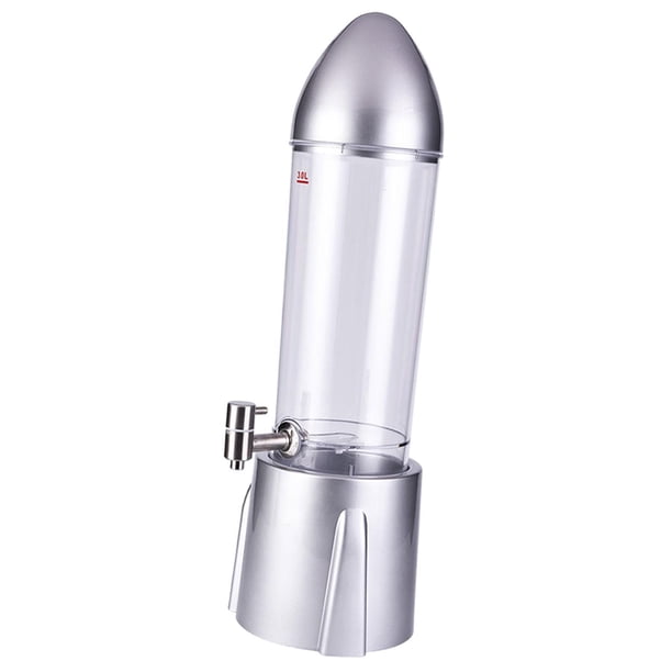 Dispensador de cerveza, torre de cerveza, dispensador de bebidas de mesa multiusos y estable de 3 litros. Plata