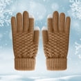 thumbnail image 2 of YUEHAO Household Tools Warm Outdoor Winter Knit Gloves Gloves Velvet Gloves Women'S Gloves Khaki, 2 of 5