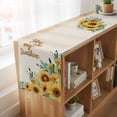 thumbnail image 6 of Table Runners 108 Inches Long Dress Scarves, Sunflower Farmhouse Coffee/Dining/Kitchen Table Runner for Living Room, Summer Botanical Farmhouse Yellow Floral Rustic 13x108 Inch, 6 of 9