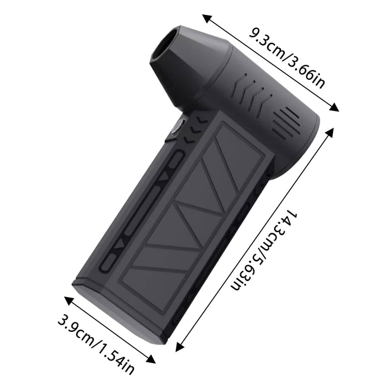100,000 RPM Cordless Mini Electric Air Duster – Turbo Fan With LED Display, USB Power