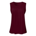 thumbnail image 5 of DuoJiaJ Womens Tank Tops Summer Pleated Crew Neck Sleeveless Tops For Women Ruched Loose Cotton Tank Tops for Women, 5 of 5