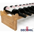 thumbnail image 5 of DECOMIL Bamboo Wine Rack, 9-Bottle Countertop Wine Storage Stand, Modular & Stackable Wooden Wine Rack Organizer, 5 of 7