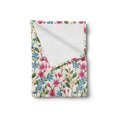 thumbnail image 2 of Flower Soft Flannel Fleece Throw Blanket, Blooming Spring Flowers on Branches Romantic Bouquet Corsage Design Print, Cozy Plush for Indoor and Outdoor Use, 70" x 90", Yellow Pink Blue, by Ambesonne, 2 of 5