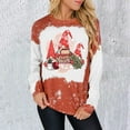 thumbnail image 2 of Patlollav Womens Loose Long Sleeve Christmas Tie-Dyed Print Sweater Top, 2 of 6