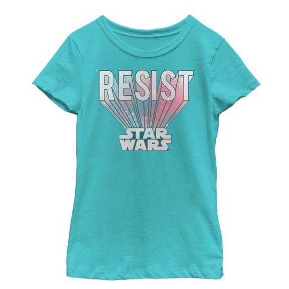Girl's Star Wars Resistance Starry Resist  Graphic Tee Tahiti Blue Medium