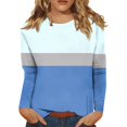 thumbnail image 2 of Topvent Women's Fashion Casual Round Neck Long Sleeve Printed T-Shirt Top, 2 of 5