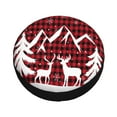 thumbnail image 2 of Kdxio Spare Tire Cover for RV Trailer, Waterproof Wheel Cover,Camper Spare Tire Cover Fit for Rv SUV Truck Travel Trailer 17 inch-Christmas Buffalo Plaid, 2 of 8