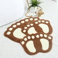 thumbnail image 3 of CSCHome Cute Fun Cute Big Feet Bathroom Mat Soft Plush Bath Rug Machine Washable Absorbent Shower Mat Used in Bathroom,Room(Green), 3 of 5