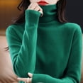 thumbnail image 1 of Suéter de lana para mujer, suéter de cuello alto de otoño e invierno, suéter suelto sin costuras, suéter de cachemira, 1 of 6