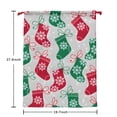 thumbnail image 6 of Christmas Bags Drawstring,Christmas Stocking Pattern Large Xmas Christmas Gift Bags,Reusable for Xmas and New Year Party Favors and Supplies,27.6" X 19.7", 6 of 6