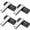 White, variant on Harmonica,4PCS Key of C 10 Hole 10 Tones Titanium Color Harmonica with Case for Beginner (Silvery)
