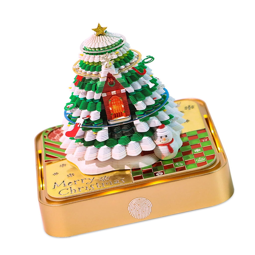 Festival Tree House Design 2026 Desk Calendar With Removable Notepad led Display