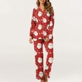 thumbnail image 1 of Puntoco Conjuntos de pijamas cómodos para mujer, pijamas de manga larga con pantalones largos para mujer y hombre, ropa de casa sexy para mujer, 1 of 5