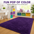 thumbnail image 5 of HOISUN 6x9 ft Soft Shag Area Rug for Bedroom Living Room, Fluffy Plush Non-Slip Carpet, Grape Purple, 5 of 10