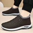 thumbnail image 2 of Zshosam Men Lightweight Snow Boots Winter Anti-Slip Ankle Booties Waterproof Slip On Warm Fleece Lined Sneaker(Coffee,44), 2 of 8