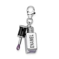 thumbnail image 2 of 925 Sterling Silver RH Enameled 3-D Nail Enamel w/Lobster Clasp Charm, 2 of 5