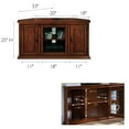 thumbnail image 5 of Leaded Glass TV Corner Console in Burnished Oak, 50-Inch, 5 of 16
