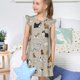 thumbnail image 4 of Fotbe Dog Animal Vestido de Dormir para Niñas de 3 a 10 Años, Mangas Cortas, Estilo Princesa, Pijama Camisón con Mangas Voladas-Large, 4 of 6