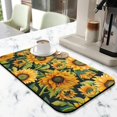 thumbnail image 2 of Washable Rubber Sunflower Cute Floral Dish Drying Mats for Kitchen Counter Home Large Coffee Bar Pad Accessories and Decor for Utensils Stemware 19.5''x12'', 2 of 7